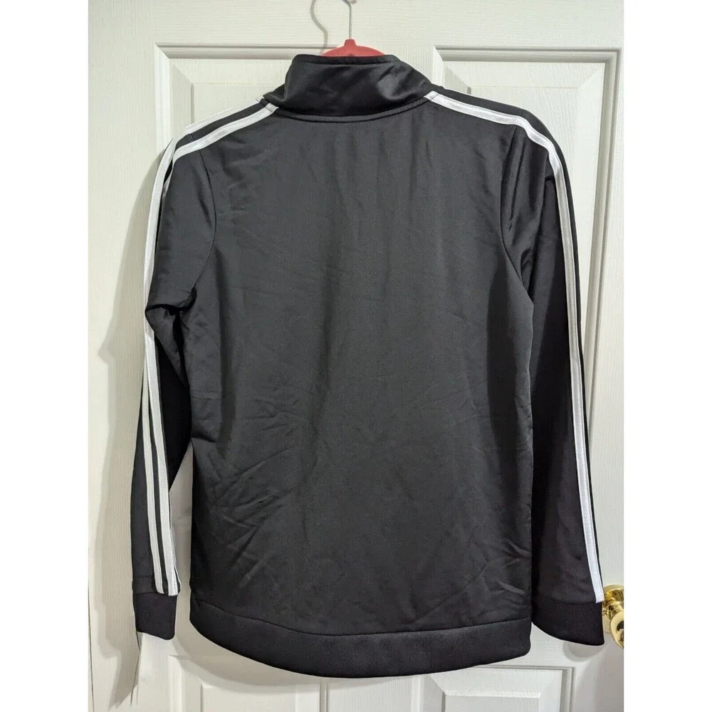 NWT Adidas Track Jacket Youth Large 14/16 Black Soccer Sports Logo